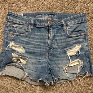 American Eagle Outfitters Ripped Blue Jean Shorts